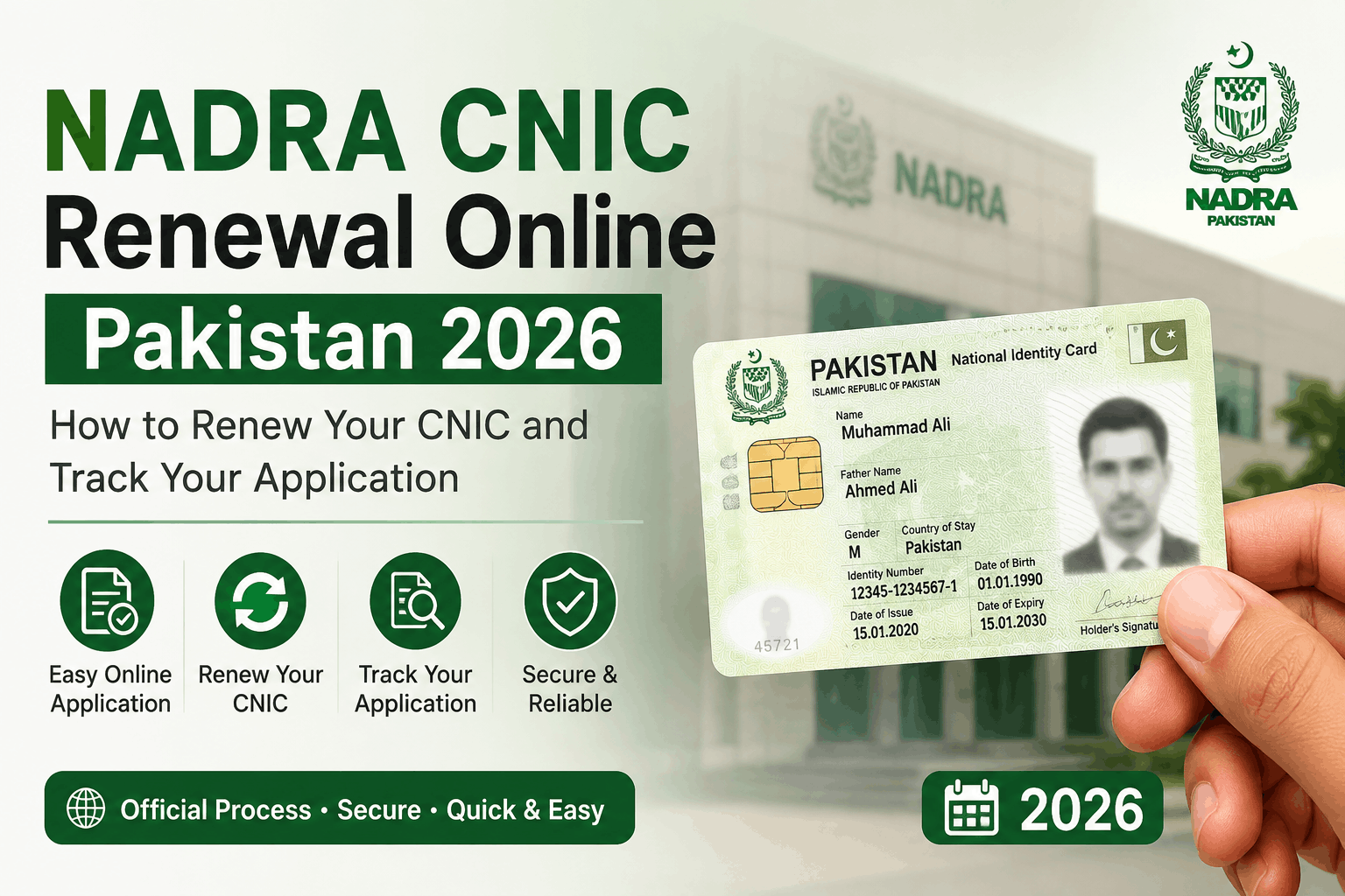 NADRA CNIC Renewal Online Pakistan 2026